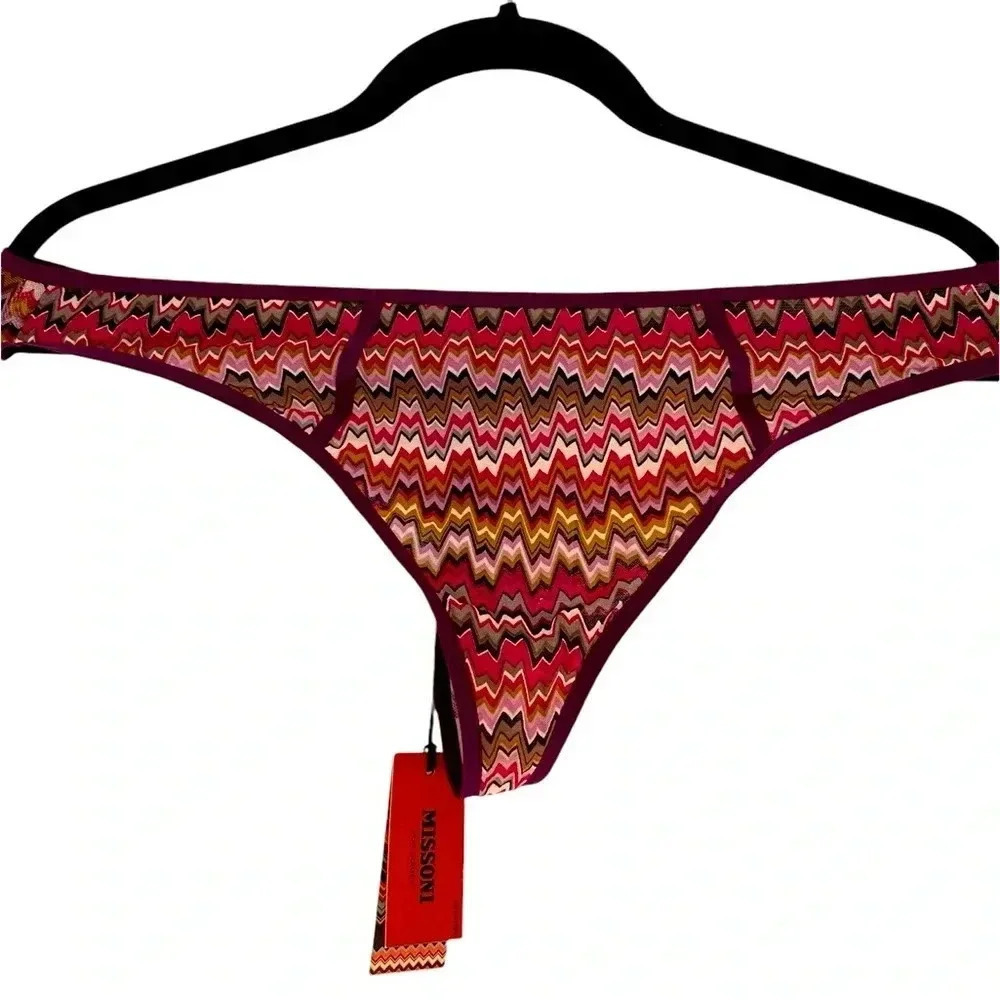 MISSONI for TARGET Mesh THONG  
Iconic ZIGZAG Multicolor SHEER ( XL) Sexy